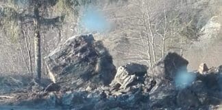 Favale – Frana al passo della Scoglina