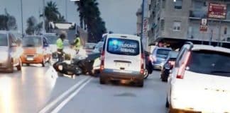Grave incidente a Pegli, ferito un motoclista, coda verso ponente incidente Pegli 26 marzo 2021
