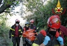 Borgio Verezzi, biker tedesco si ferisce sul sentiero Bondi Trail soccorso persona ferita vigili del fuoco bosco