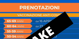 Coronavirus – Infografica con il piano vaccinale ligure, ma è un fake