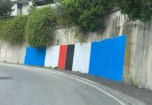 Genova ostaggio dei teppisti camuffati da tifosi? teppisti tifosi, muro imbrattato quarto alta