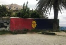 Poggio della Giovine Italia imbrattato da tifosi teppisti a Carignano poggio giovine Italia imbrattato