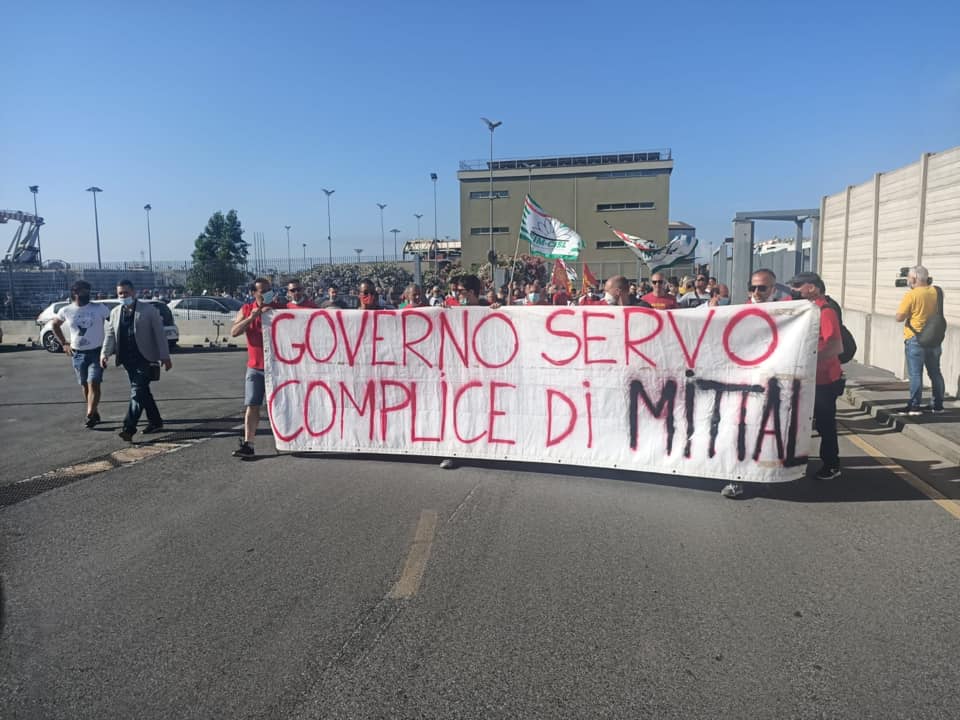 manifestazione Ilva acciaierie d'Italia