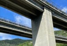Autostrade – Nuovo controllo su viadotto San Francesco di Rapallo dopo la piastra caduta viadotto Rapallo San Francesco