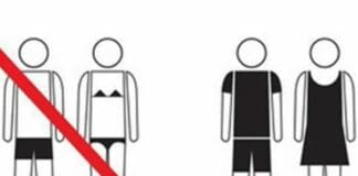 Zoagli vieta costumi e pareo per strada, obbligatorio circolare vestiti zoagli no costume