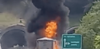 Veicolo in fiamme all’uscita di Carrodano, traffico in tilt sulla A12 – VIDEO