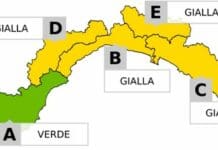 Maltempo Liguria, torna la pioggia: Arpal emette l’Allerta Gialla allerta gialla D, B, E, C