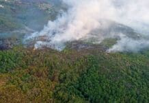 Incendio a Cisano sul Neva, arrivano elicotteri e canadair incendio cisano sul Neva