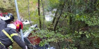Rapallo, furgone finisce in un dirupo: l’albero frena la caduta