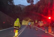 Cantiere per smottamento al casello di Genova Est, traffico ancora paralizzato in Valbisagno Genova Est cantiere