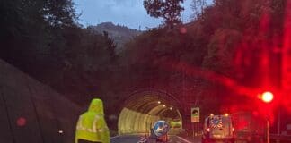 Cantiere per smottamento al casello di Genova Est, traffico ancora paralizzato in Valbisagno Genova Est cantiere