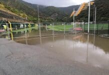 Lagaccio, campo allagato per le piogge intense della notte campo sportivo lagaccio allagato