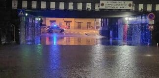 Genova, torna la pioggia e chiudono ancora i sottopassi di Brin e Campi sottopasso Brin allagato