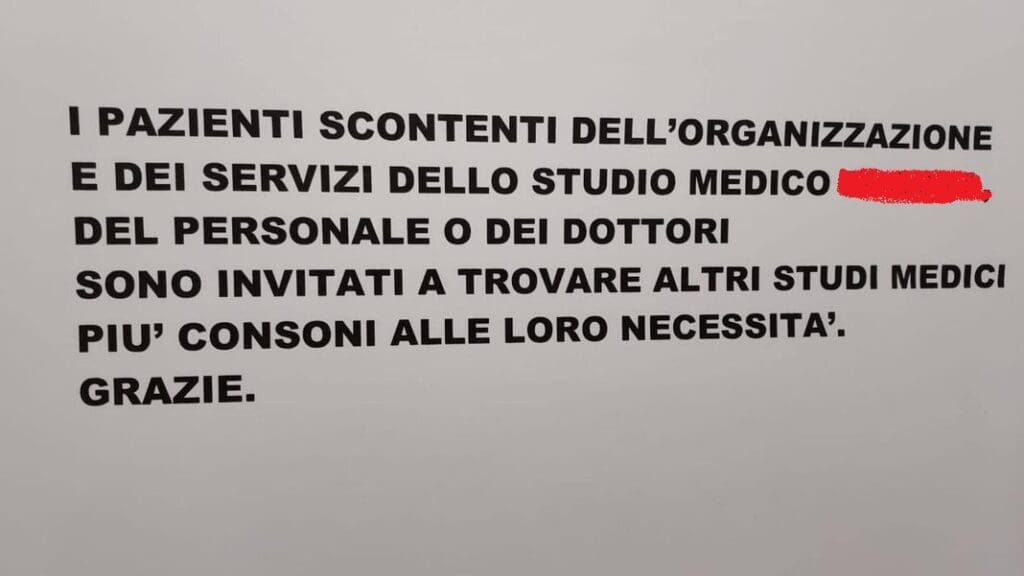 studio medico cartello