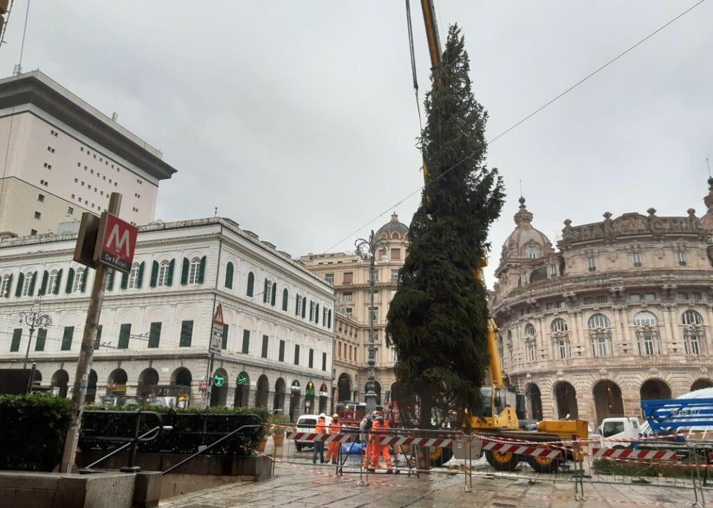 albero di Natale a De Ferrari