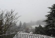 Genova, prima neve nell’entroterra