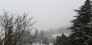 Genova, prima neve nell’entroterra