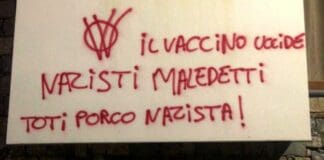 No Vax, carabinieri fermano presunto autore delle scritte contro vaccini e politici no vax scritte camporosso