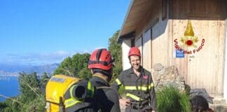 Cagnolino precipita dal sentiero, soccorso dai Vigili del Fuoco