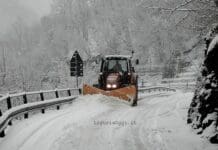 Meteo Liguria, da domani giù le temperature. Prime nevicate in arrivo? neve strada spazzaneve