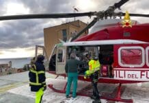 elicottero vigili fuoco Gaslini