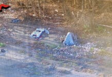 Albenga, Carabinieri sgomberano accampamento sul Centa