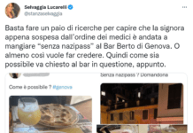 Selvaggia Lucarelli contro il medico No Vax e la cena al Bar Berto di Genova Selvaggia Lucarelli Bar berto