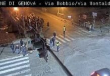 Genova, manifestazione sul ponte Campanella a Staglieno manifestazione Campanella