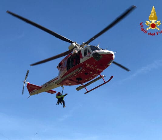 Tragedia sul Monte Saccarello, morti tre escursionisti elicottero vigili del fuoco
