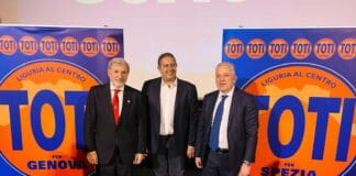 Elezioni Comunali 2022, presentato il simbolo della Lista Toti per Genova e La Spezia Lista Toti, Bucci, Peracchini