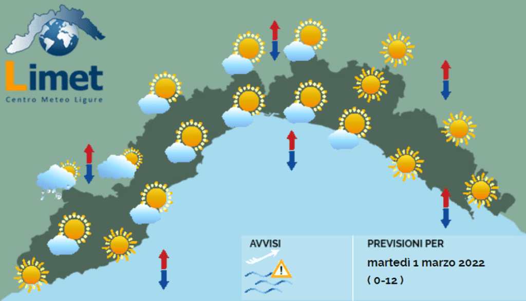 meteo Liguria 1 marzo 2022