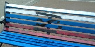 Genova, la panchina con la bandiera europea diventa russa panchina piazza romagnosi