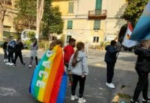 Lagaccio, gli studenti della Duca degli Abruzzi colorano la ex Gavoglio per la Pace ex Gavoglio scuola duca Abruzzi pace