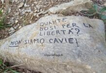 No Vax deturpano sentiero per il Monte Fasce No vax