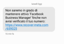 Non saremo in grado di mantenere attivo Facebook Business Manager, la nuova truffa online Truffa Facebook Business Manager