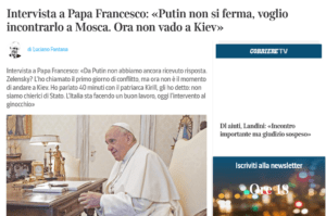 Papa Francesco articolo Corriere camalli