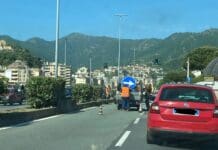 Manutenzione delle aiuole, traffico in tilt a Molassana
