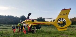 Sarzana, morto il pensionato travolto dal trattore che stava guidando elicottero Pegaso 118