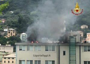 Incendio via LungoBisagno Dalmazia Genova