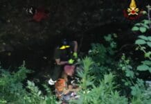 Genova, donna cade nel rio Rexello a Pegli, salvata dai vigili del Fuoco pegli soccorso persona Rexello
