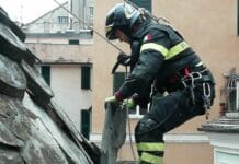Maltempo in Liguria, tromba d’aria provoca danni nello spezzino vigili fuoco San Torpete Genova
