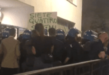 Genova, comizio della Lega interrotto dalle contestazioni al circolo del Cap contestazione comizio Lega calp