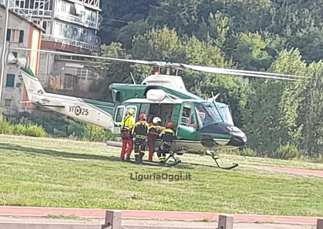 elicottero incidente Busalla