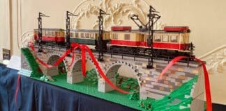 Trenino di Casella, costruito modellino con i mattoncini Lego Trenino Casella Lego