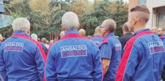 Ansaldo Energia, corteo in movimento verso il centro a Genova Ansaldo Energia lavoratori
