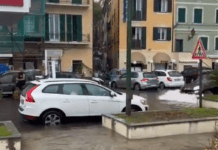 Maltempo in Liguria, strade allagate ad Arenzano Arenzano allagamenti maltempo