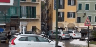 Maltempo in Liguria, strade allagate ad Arenzano Arenzano allagamenti maltempo
