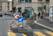 Genova, ancora code e rallentamenti in corso Gastaldi per lavori cantiere corso Gastaldi Genova