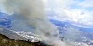 Alassio, nuovo incendio sulle alture, in arrivo l’elicottero anti incendio incendio Alassio