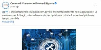 Portale della Camera di Commercio Riviere di Liguria down Camera Commercio delle Riviere di Liguria sito down